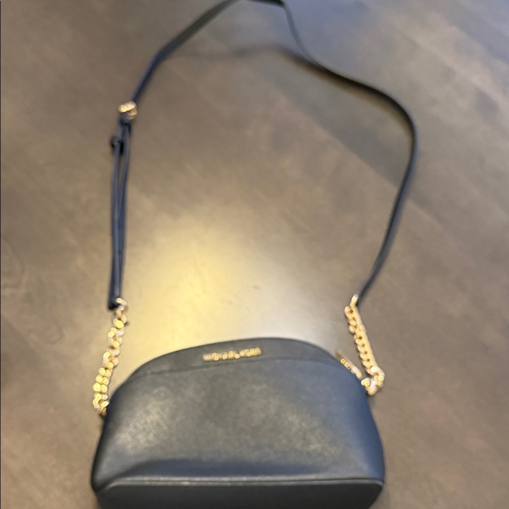 Michael Kors Black Crossbody Bag with Gold Chain